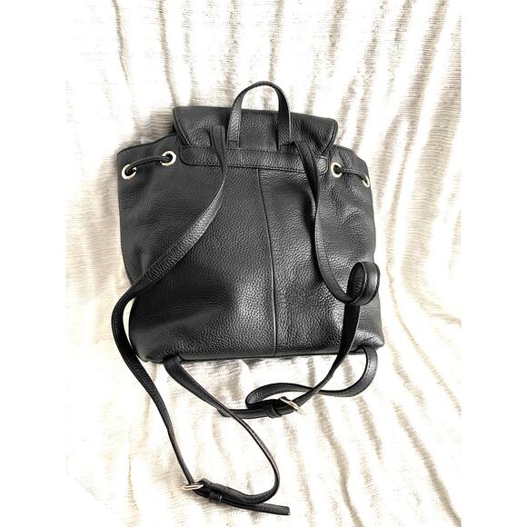 Kate Spade Black Pebbled Leather Backpack